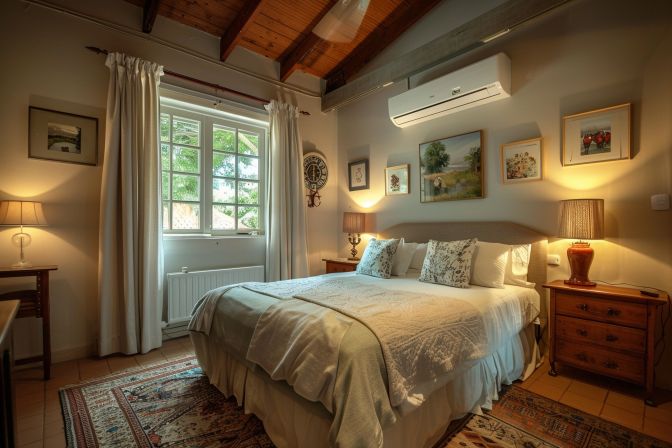 مكيف الهواء في غرفة النوم أثناء الليل وتأثير الضجيج على النوم