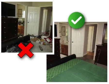 مقارنة بين الغرف الفوضوية والنظيفة لمنع انتشار الحشرات المنزلية