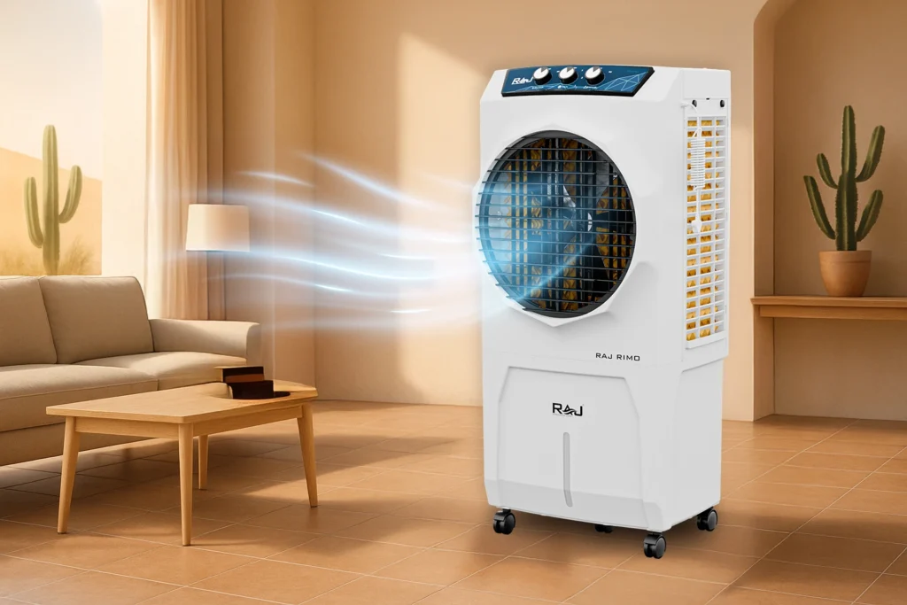 مكيف صحراوي متنقل للاستخدام المنزلي الداخلي في غرف المعيشة