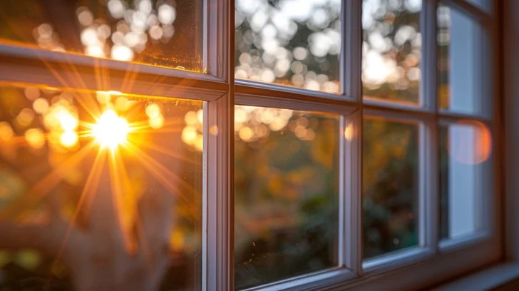 أشعة الشمس القوية تدخل من النافذة، توضح تأثير حرارة الصيف في السعودية على أداء المكيفات.